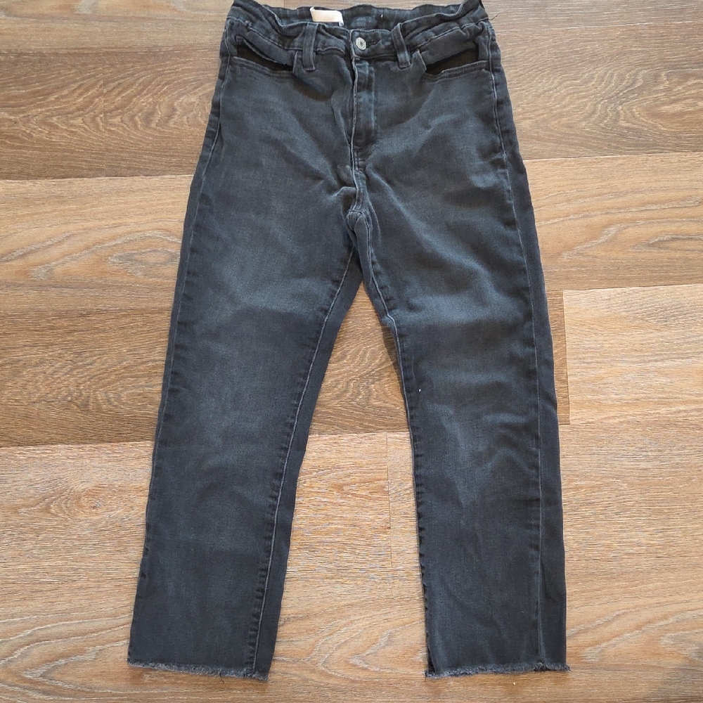 Willow And Root Mom Jeans Charcoal Denim Pants